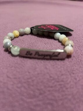 paparazzi Pastel Beaded Bracelet with Motto Bar